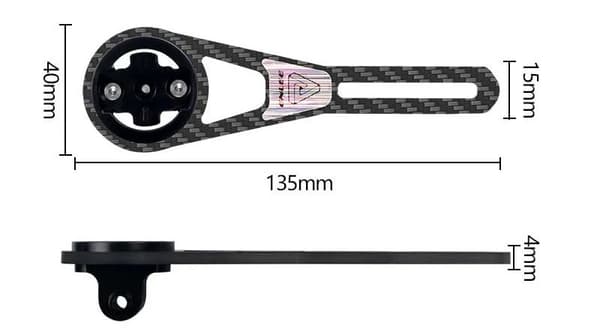 Let og stærk carbonholder til cykelcomputer, kamera og lampe