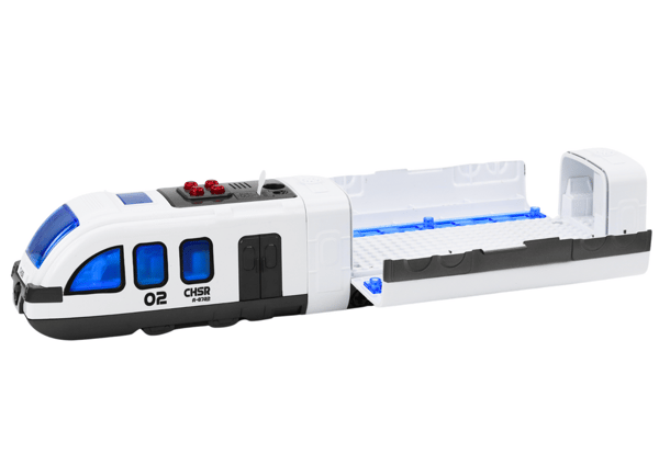 Passagertogskinner til gør-det-selv snoede lyde og lys