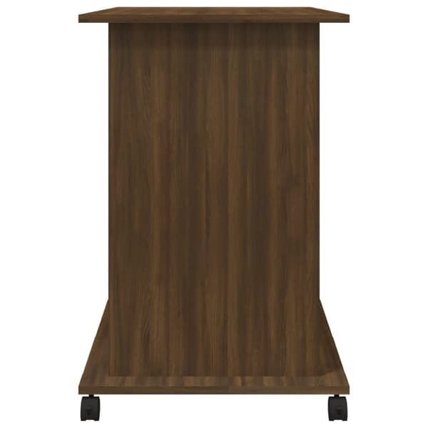 vidaXL computerbord, brunt egetræ, 80x50x75 cm