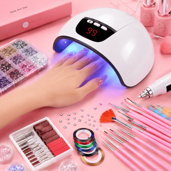 Hybridsæt, LED UV-lampe, manicure, fræsemaskine