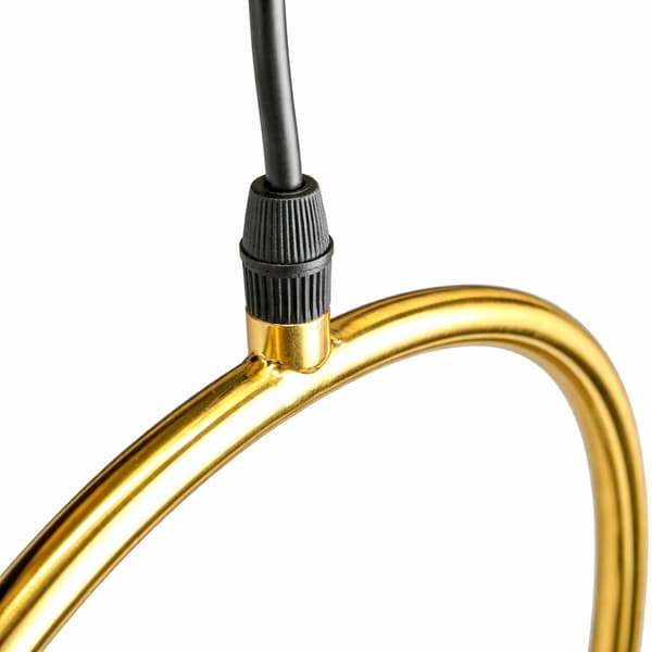 Ball oval hængelampe 25cm E27 mælkeguld kugle