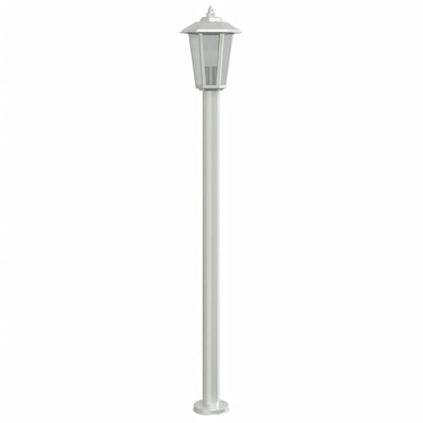 vidaXL havelampe sølv 120 cm rustfrit stål