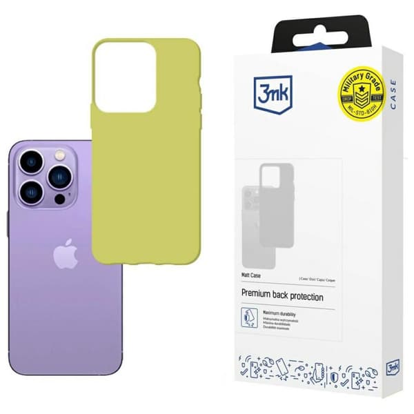 3MK Matt cover til iPhone 14 Pro Max, limegrøn