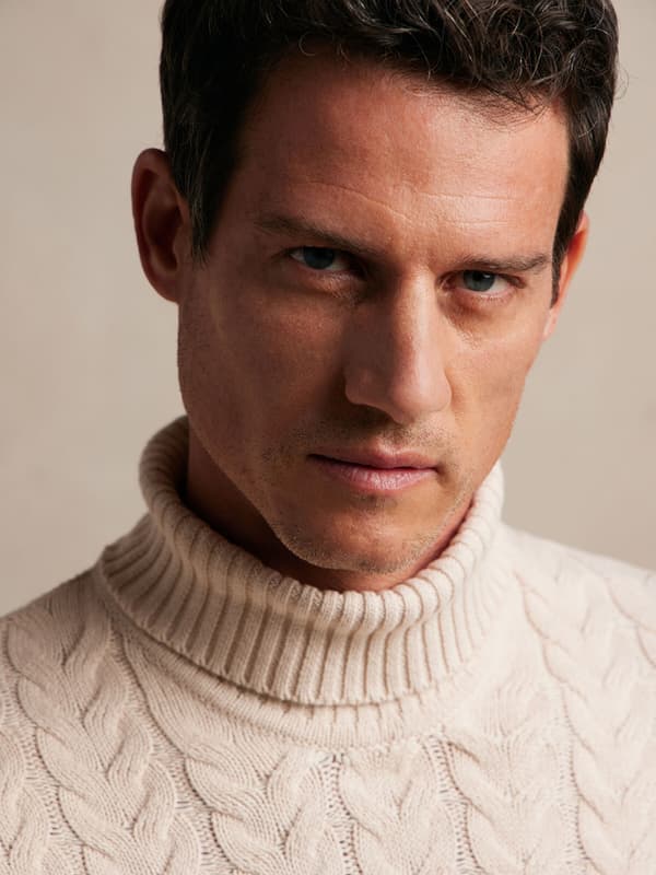 BEIGE GLENDALE TURTLENECK XXL