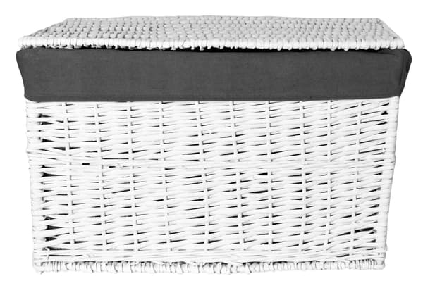 Rottingkoffert 105L 66x40x40 cm vitgrå