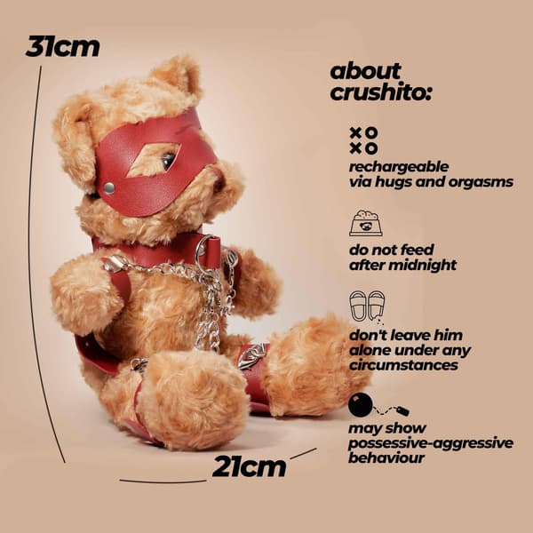 CRUSHIOUS CRUSHITO BONDAGE BAMSE RØD 31CM