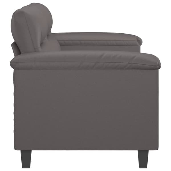 vidaXL 2-personers sofa, grå, 140 cm, kunstlæder
