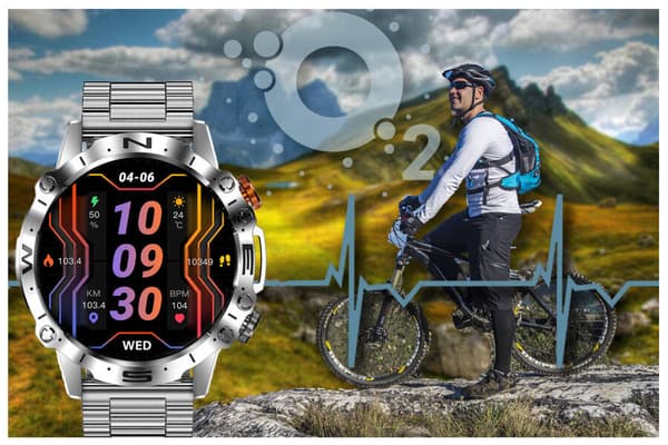 Herr smartwatch GRAVITY GT20-2 - AMOLED, Extra rem (sg024b)