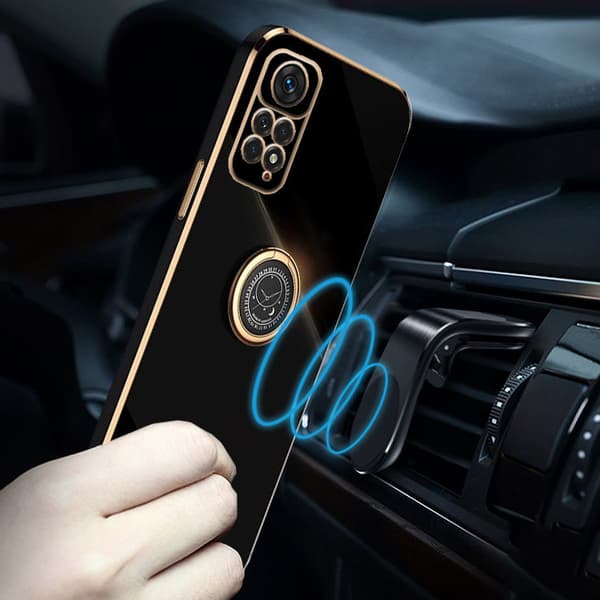 Etui til Xiaomi Redmi Note 11 / 11S, Electro Ring, sort