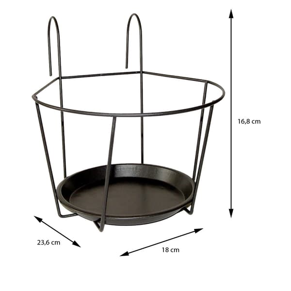 Geometrisk balkonblomsterstativ 18xh17cm