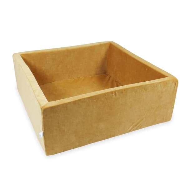 Tør pool 110x110x40 fløjlsblød karamel uden bolde