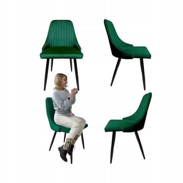 Polstret moderne stuestol MEGAN x4