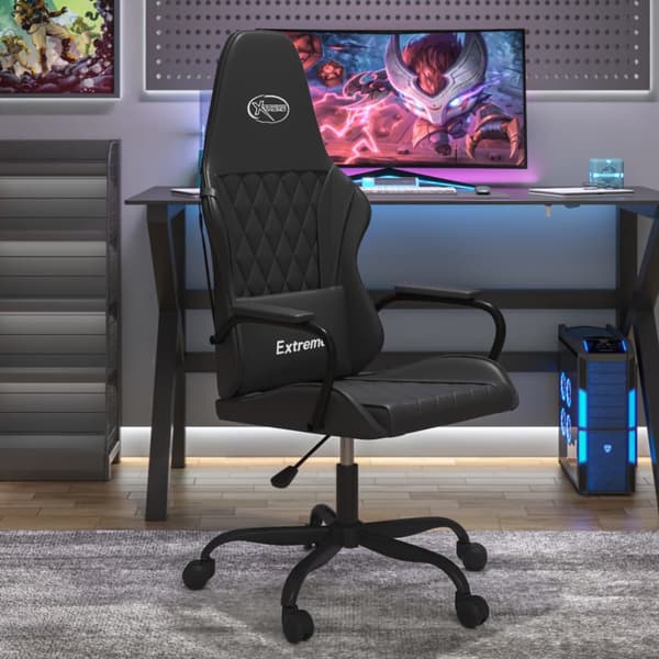 vidaXL Gamingstol, svart, konstläder