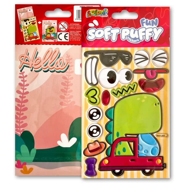 Sjov med Dino-puffy-klistermærker