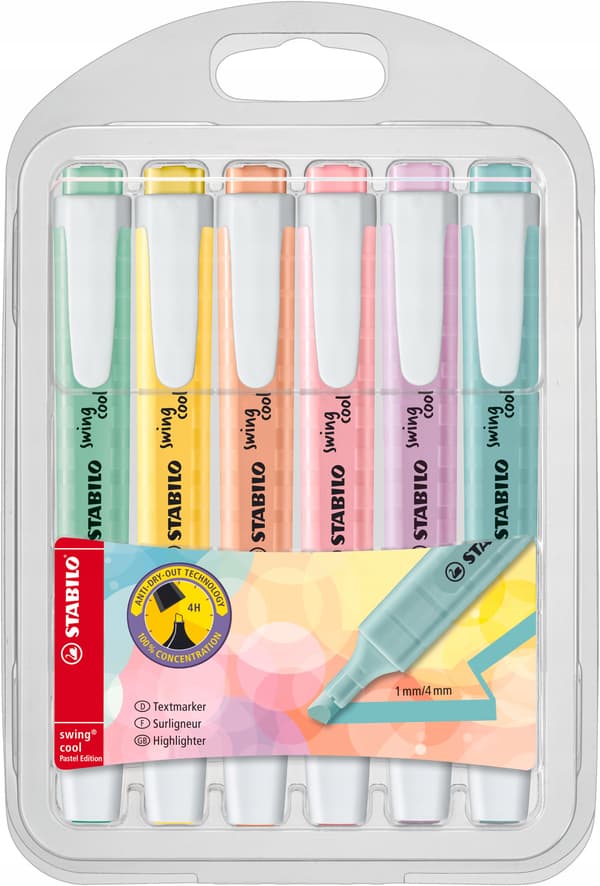 STABILO SWING COOL PASTEL HIGHLIGHTER 6KOL 7453