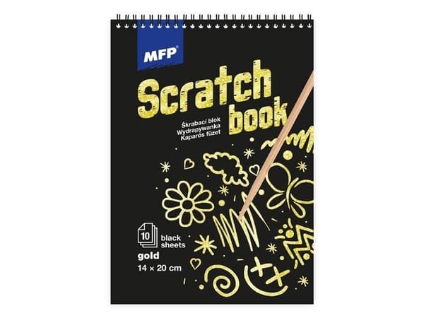 Sort holo scrapbog 20x14cm 10 ark
