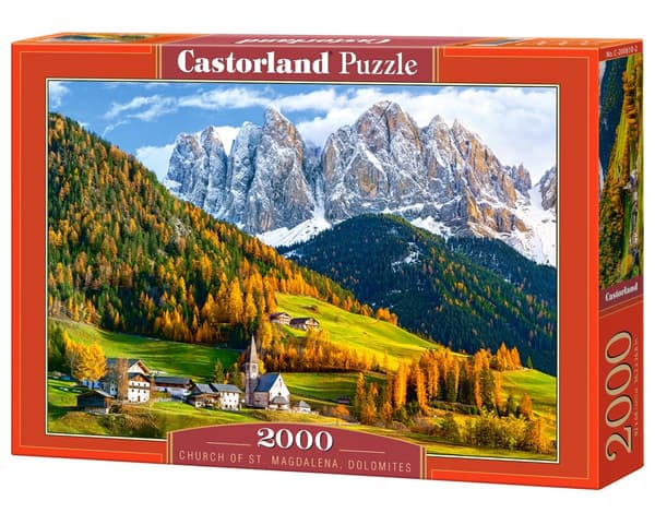 Pussel 2000 bitar C-200610-2 St. Magdalena kyrka, Dolomiterna