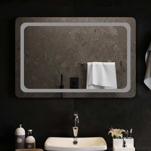 vidaXL Badrumsspegel med LED, 90x60 cm