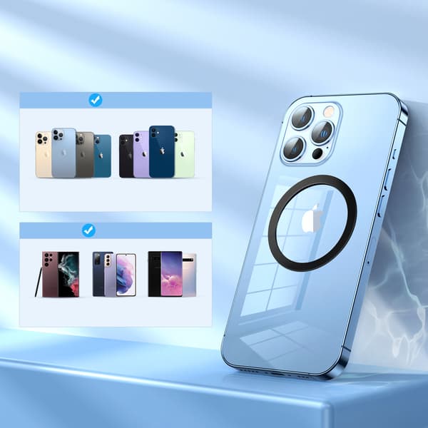 Magnetisk metallring för smartphone rosa SET 2 st.