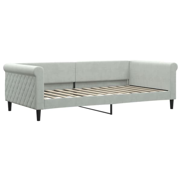 vidaXL Dagbädd ljusgrå 100x200 cm klädd i sammet