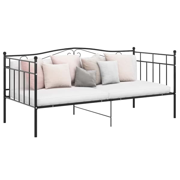 vidaXL sofastel sort metal 90x200 cm