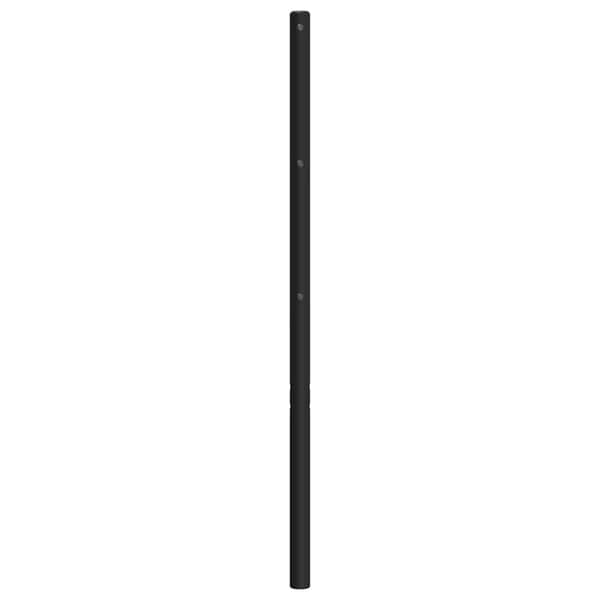 vidaXL metalsengegavl, sort, 200 cm