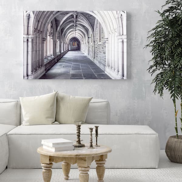 Canvastavla Arkitektur Korridor Valv 90x60 Barockstil