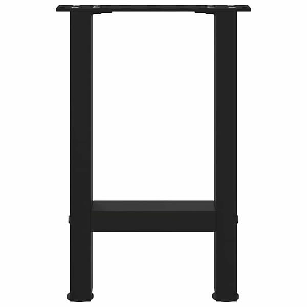 vidaXL sofabordsben, sorte, 2 stk., 38x(42-43) cm, stål