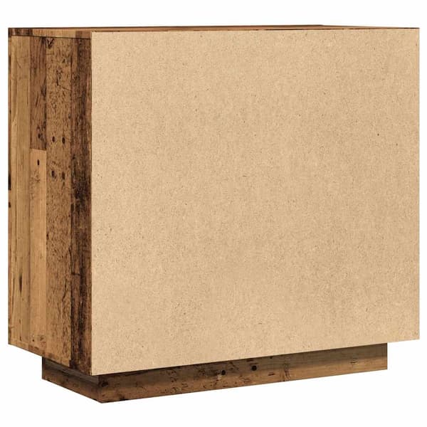 vidaXL kommode, antik træ, 80x40x75 cm, træbaseret materiale