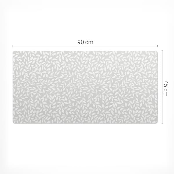 Halkfri skrivebordsmåtte med bladmønster 90x45 cm