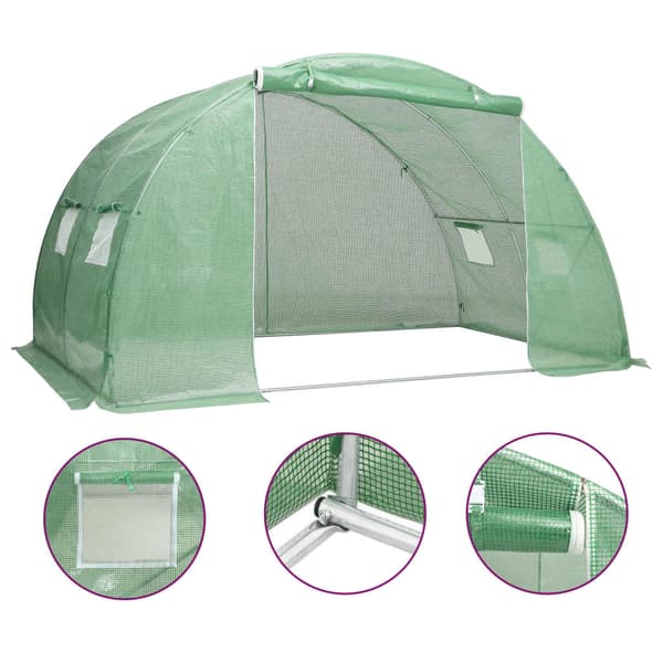 vidaXL havedrivhus, 8 m², 2 x 4 x 2 m