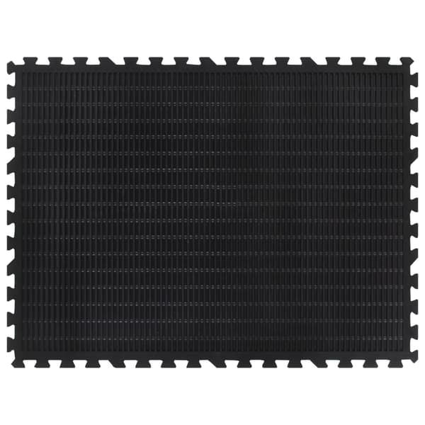 vidaXL gummimåtte, sort, 12 mm, 90x120 cm