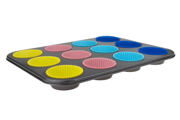 TG56237 MUFFINFORM + 12 SILIKONE CUPCAKE MUFFINS COOKIEFORM