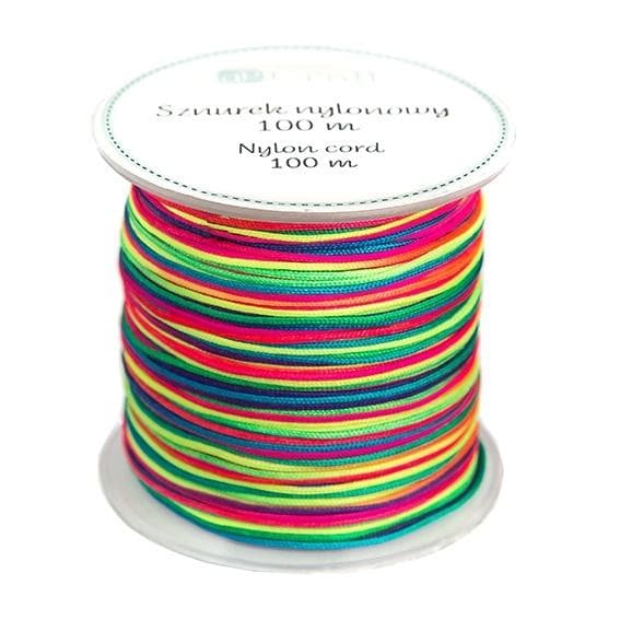 Nylonsnor 0,8 mm 100 m regnbue