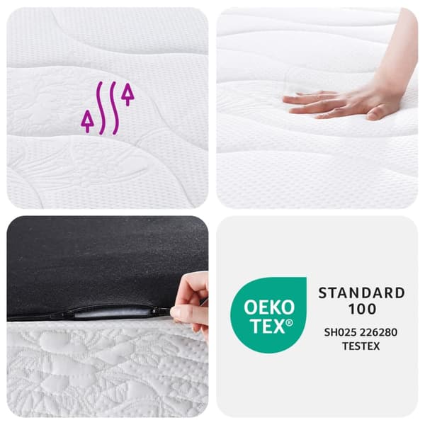 vidaXL Bonnell springmadras, medium fasthed, 90x200 cm
