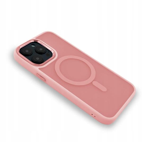 Etui til iPhone 16 FORSTÆRKET til MAGSAFE CLEAR CASE SLIM PINK + Glas