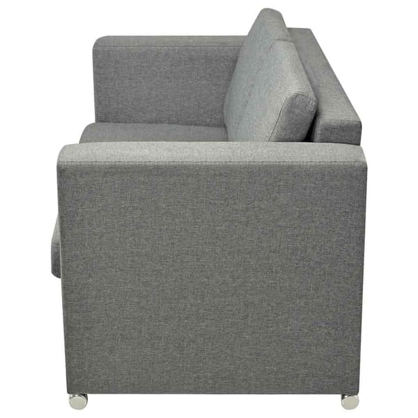 vidaXL 2-sits klädd soffa ljusgrå