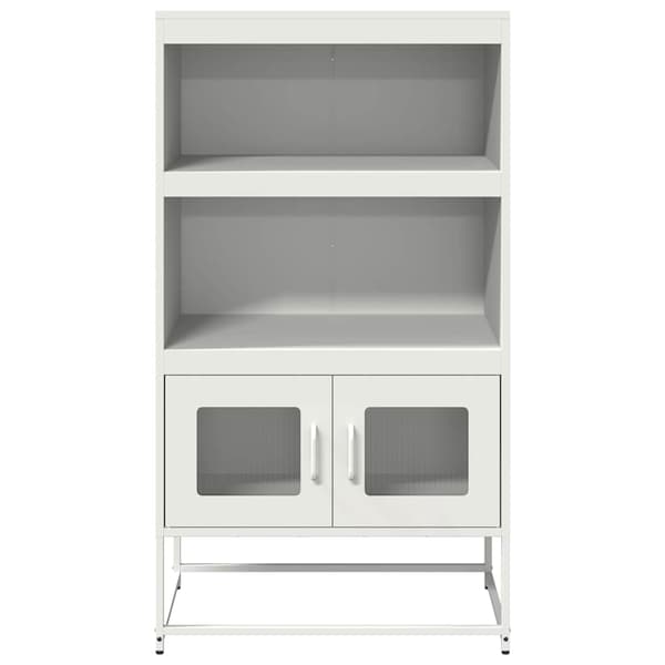 vidaXL kommode hvid 68x39x123 cm stål
