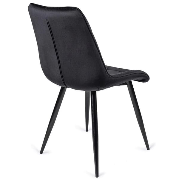RIO Polstret Spisestol Sort Velour Moderne Loft