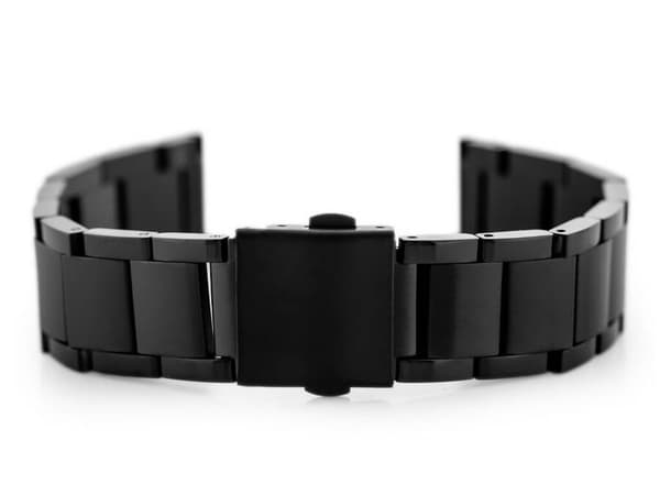 Armbånd Pacific Model 9 solid - sort 20mm