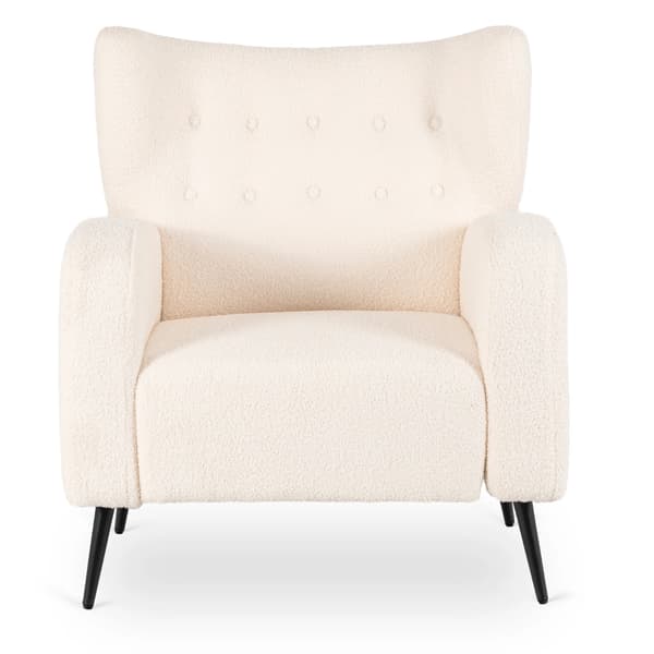 NICO Creme Boucle Moderne Loungestol