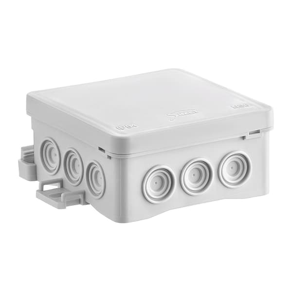 NS6 FASTBOxHOOK vægmonteret installationsboks, 85x85x40mm, grå