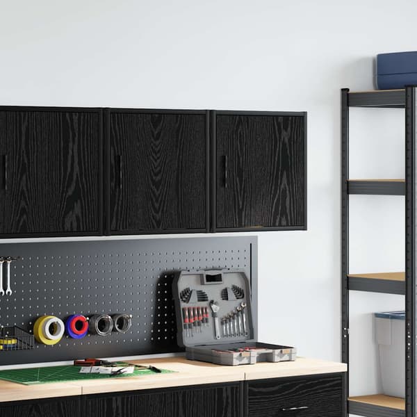 vidaXL garagevægskabe 2 stk. sort limet træ