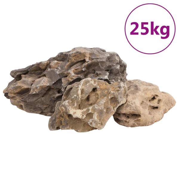 vidaXL Drakstenar, 25 kg, Grå, 10-40 cm
