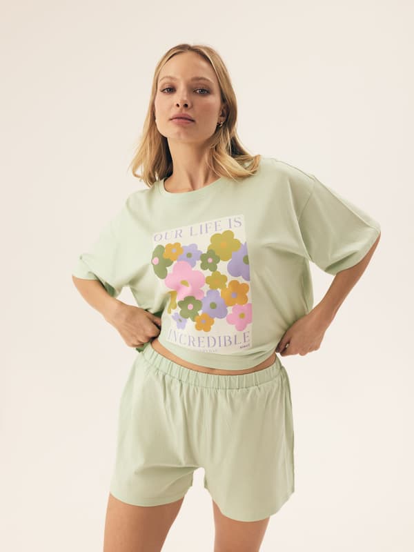 Flovers Bloovii Dampyjamas | Ljusgrön S