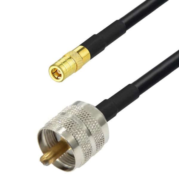 Antennekabel SMB-stik / UHF-stik RG58 4m