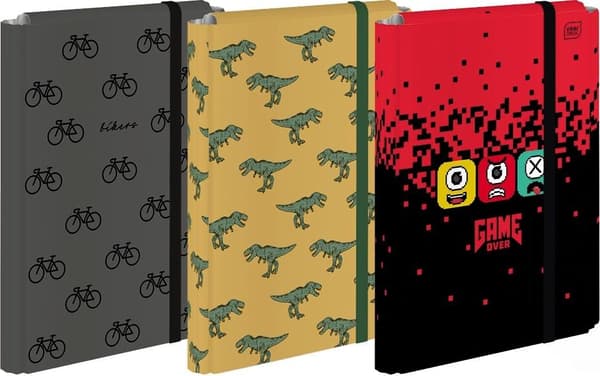 Hardcover-mappe med elastik A4 Boys mix