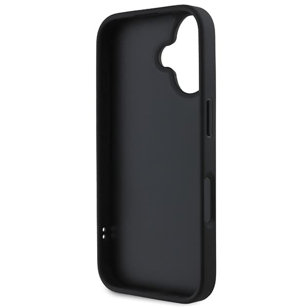 DKNY Quilted Stack Logo iPhone 16 -suojakuori, musta