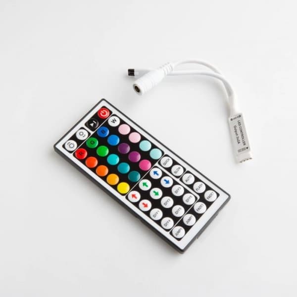 RGB LED Strip Controller IR44 72W 20 Farver 5V-12V Controller 44 Knapper
