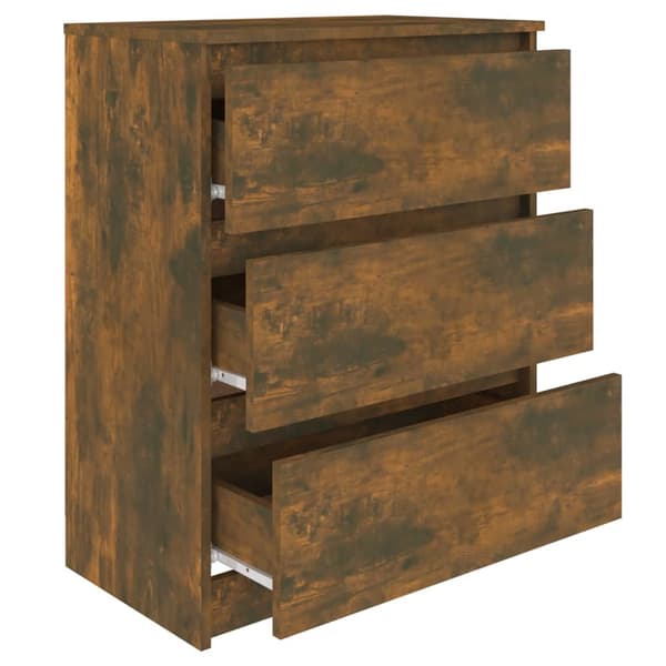 vidaXL kommode, røget eg, 60x35x76 cm, træbaseret materiale